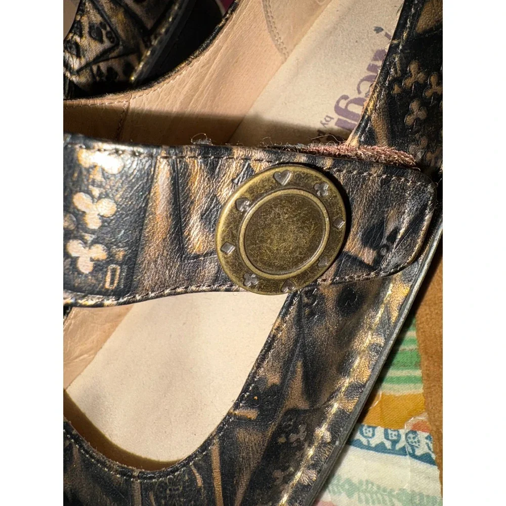 Alegria Poker Face Paloma Leather Mary Jane Confit‎ Shoes *minor flaw 38 =7.5 US